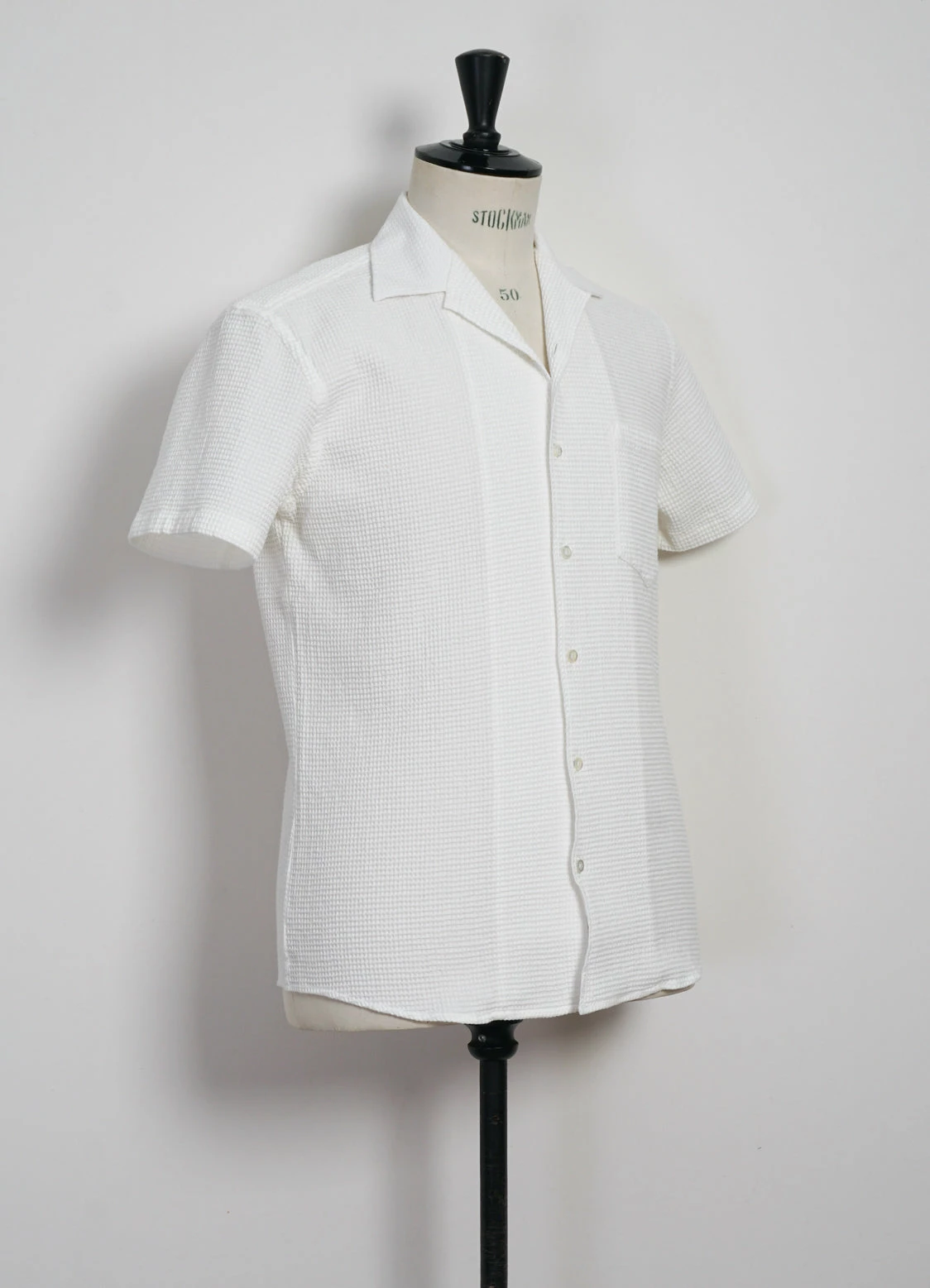HANSEN GARMENTS JONNY | Short Sleeve Shirt | Waffle White 3 HANSEN GARMENTS JONNY | Short Sleeve Shirt | Waffle White - Image 3