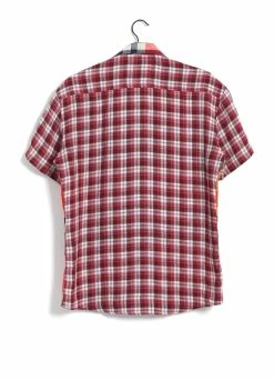 HANSEN GARMENTS JONNY | Short Sleeve Shirt | Red Checks -Deals Bottoms Store 25 20 8 jonny red checks 2