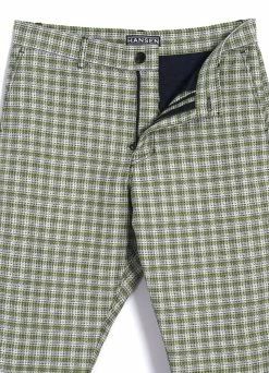 HANSEN GARMENTS TYGE | Wide Cut Cropped Trousers | Sashiko Green -Deals Bottoms Store 25 80 6 tyge sashiko green 2