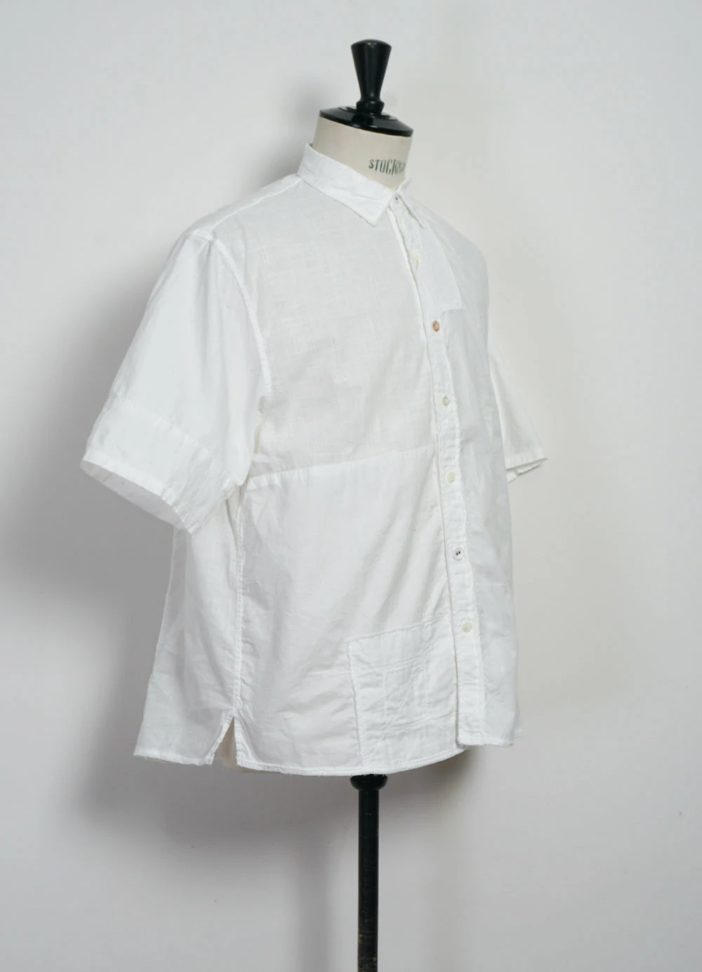 KAPITAL KATMANDU | Short Sleeve Patch Shirt | White 2 KAPITAL KATMANDU | Short Sleeve Patch Shirt | White - Image 2