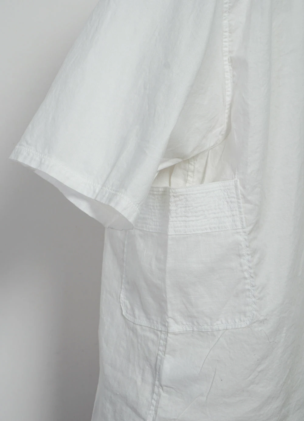 KAPITAL KATMANDU | Short Sleeve Patch Shirt | White 5 KAPITAL KATMANDU | Short Sleeve Patch Shirt | White - Image 5