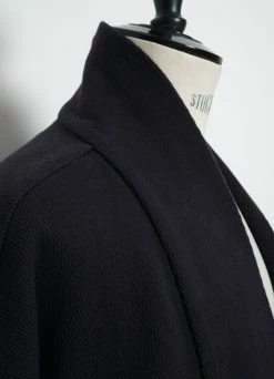 KAPITAL BAJA SAMU | Heavy Waffle Cardigan | Navy -Deals Bottoms Store EK 1357 Heavy Waffle Knit BAJA SAMU Cardigan 3