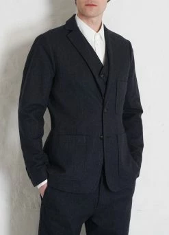 HANSEN GARMENTS CHRIS | Classic Two Button Blazer | Brushed Blue -Deals Bottoms Store FrlLuweg