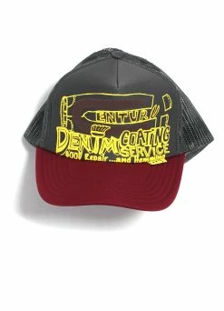 KAPITAL CENTURY DENIM COATING SERVICE | Trucker Cap | Charcoal