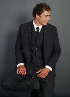 HANSEN GARMENTS ANKER | Casual 4-button Blazer | Black Pin 13 HANSEN GARMENTS ANKER | Casual 4-button Blazer | Black Pin -Deals Bottoms Store anker casual 4 button blazer black pin 450 423759