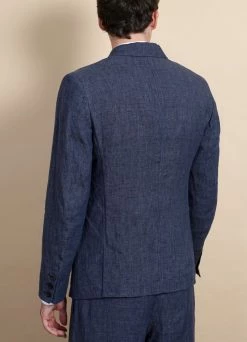 HANSEN GARMENTS ANKER | Casual Four Button Blazer | Blue Delave -Deals Bottoms Store anker casual four button blazer blue delave hansen garments 957050