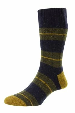 PANTHERELLA BAYFIELD | Heavy Gauge Wool | Navy/Green Fleck