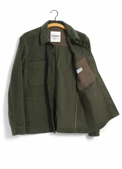 HANSEN GARMENTS BERTRAM | Refined Work Jacket | Dark Green 7 HANSEN GARMENTS BERTRAM | Refined Work Jacket | Dark Green -Deals Bottoms Store bertram refined work jacket dark green hansen garments 600593