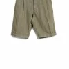 HANSEN GARMENTS BIRK | Single Pleated Shorts | Safari
