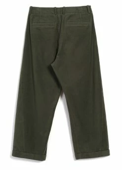 HANSEN GARMENTS BOBBY | Super Wide Pleated Trousers | Dark Green -Deals Bottoms Store bobby super wide pleated trousers dark green hansen garments 766963