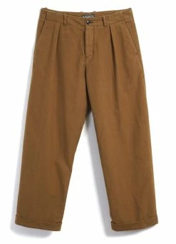 HANSEN GARMENTS BOBBY | Super Wide Pleated Trousers | Turmeric