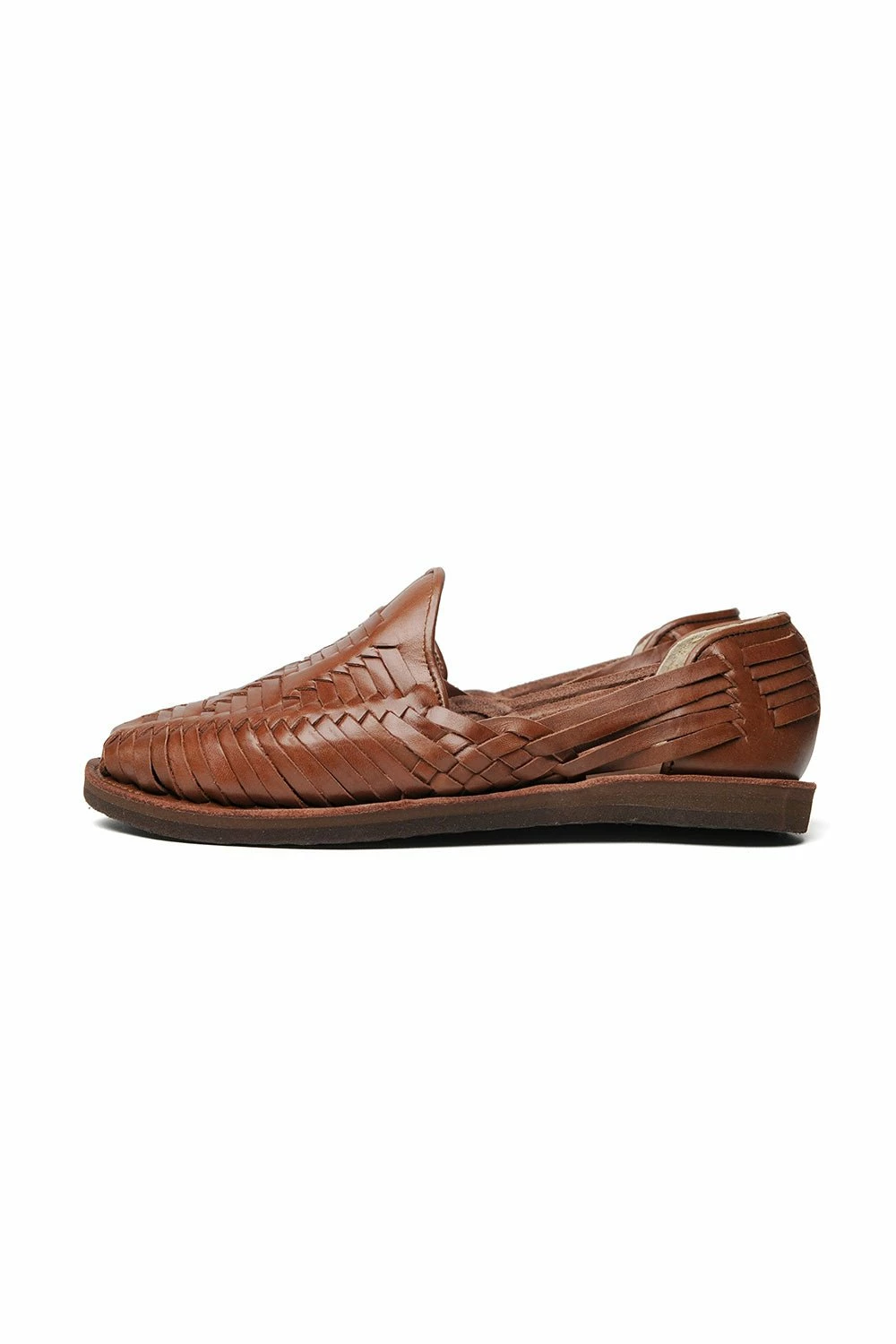 Chamula Cancun Leather Huarache | Slip On Vegetable Tanned Sandals | Brown 2 3 Chamula Cancun Leather Huarache | Slip On Vegetable Tanned Sandals | Brown 2 - Image 3