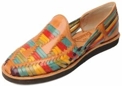 Chamula Cancun Leather Huarache | Slip On Vegetable Tanned Sandals | Multi -Deals Bottoms Store cancun leather huarache slip on vegetable tanned sandals multi chamula 476883