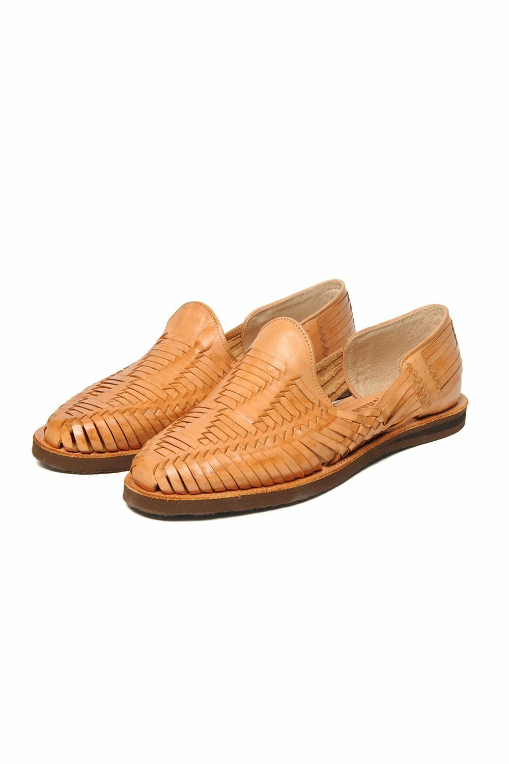 Chamula Cancun Leather Huarache | Slip On Vegetable Tanned Sandals | Tan 1 3 Chamula Cancun Leather Huarache | Slip On Vegetable Tanned Sandals | Tan 1 - Image 3