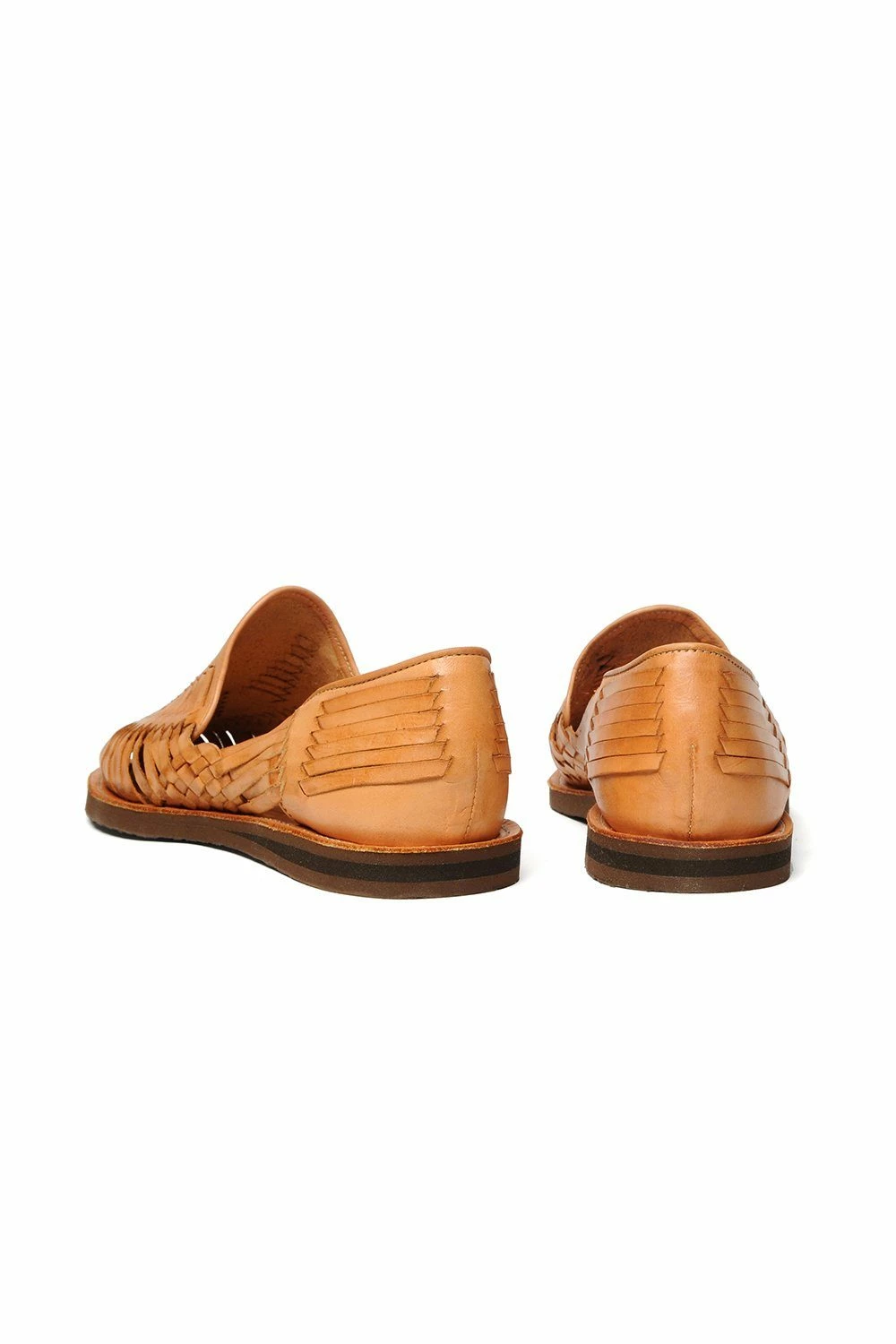 Chamula Cancun Leather Huarache | Slip On Vegetable Tanned Sandals | Tan 1 4 Chamula Cancun Leather Huarache | Slip On Vegetable Tanned Sandals | Tan 1 - Image 4