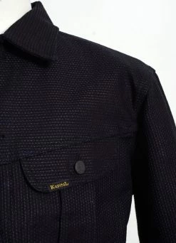 KAPITAL CENTURY DENIM | Long Westerner Jacket | Indigo -Deals Bottoms Store century denim long westerner jacket indigo kapital 209414