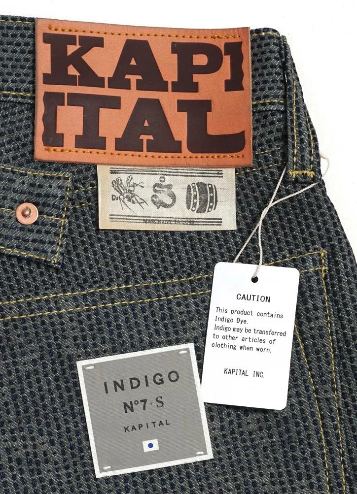 KAPITAL CENTURY DENIM MONKEY CISCO | Sashiko 5P Jeans | N7S(Silver) 2 KAPITAL CENTURY DENIM MONKEY CISCO | Sashiko 5P Jeans | N7S(Silver) - Image 2