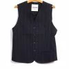 HANSEN GARMENTS DANIEL | 4-Button Waistcoat | Black Stripe
