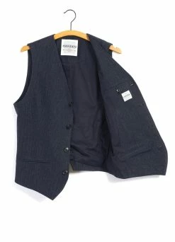HANSEN GARMENTS DANIEL | Classic Waistcoat | Brushed Blue -Deals Bottoms Store daniel classic waistcoat brushed blue hansen garments 337374