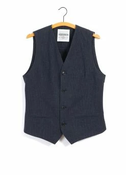 HANSEN GARMENTS DANIEL | Classic Waistcoat | Brushed Blue