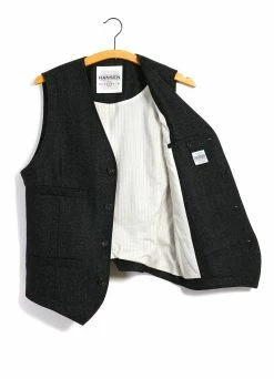 HANSEN GARMENTS DANNY | Classic Waistcoat | Black Marble -Deals Bottoms Store danny classic waistcoat black marble hansen garments 373119