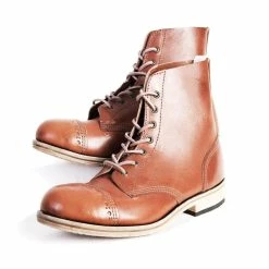 William Lennon DERBY BOOT | Traditional Work Boot | Cognac -Deals Bottoms Store derby boot traditional work boot cognac 375 450656