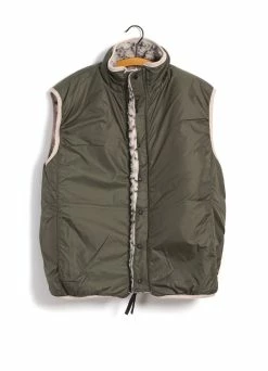 KAPITAL DO-GI SASHIKO | Boa Fleece Reversible Vest | Ecru -Deals Bottoms Store do gi sashiko boa fleece reversible vest ecru kapital 205611
