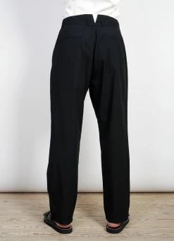 HANSEN GARMENTS EIGIL | Light Wide Cut Summer Trousers | Black -Deals Bottoms Store eigil light wide cut summer trousers black 657993