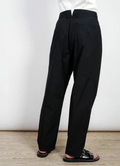 HANSEN GARMENTS EIGIL | Light Wide Cut Summer Trousers | Black -Deals Bottoms Store eigil light wide cut summer trousers black 978463