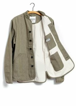 HANSEN GARMENTS ERLING | Quilted Work Jacket | Safari -Deals Bottoms Store erling quilted work jacket safari hansen garments 366603