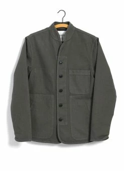 HANSEN GARMENTS ERLING | Refined Work Jacket | Green Grey