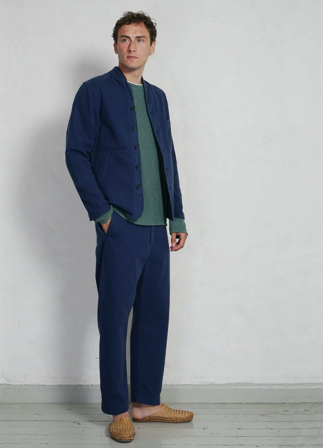 HANSEN GARMENTS ERLING | Refined Work Jacket | Work Blue 3 HANSEN GARMENTS ERLING | Refined Work Jacket | Work Blue - Image 3
