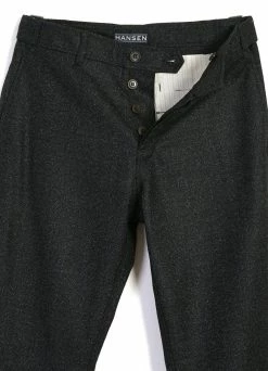 HANSEN GARMENTS FINN | Side Buckle Regular Trousers | Black Marble 10 HANSEN GARMENTS FINN | Side Buckle Regular Trousers | Black Marble -Deals Bottoms Store finn side buckle regular trousers black marble hansen garments 701883
