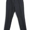HANSEN GARMENTS FINN | Side Buckle Regular Trousers | Dark Blue