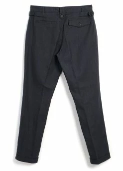 HANSEN GARMENTS FINN | Side Buckle Regular Trousers | Dark Blue -Deals Bottoms Store finn side buckle regular trousers dark blue hansen garments 944907