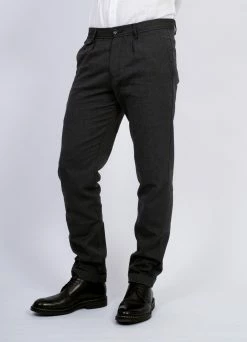HANSEN GARMENTS FRANK | Regular Fit Trousers | Graphite -Deals Bottoms Store frank regular fit trousers graphite 255 425685