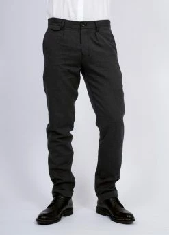 HANSEN GARMENTS FRANK | Regular Fit Trousers | Graphite -Deals Bottoms Store frank regular fit trousers graphite 255 464966