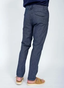 HANSEN GARMENTS FRANK | Regular Fit Trousers | Indigostripe -Deals Bottoms Store frank regular fit trousers indigostripe 200 167986