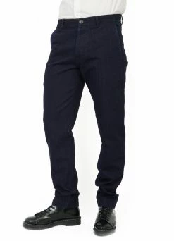 HANSEN GARMENTS FRED | Regular Fit Trousers | Black Indigo -Deals Bottoms Store fred regular fit trousers black indigo 200 417236
