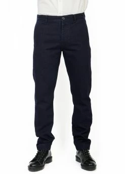 HANSEN GARMENTS FRED | Regular Fit Trousers | Black Indigo -Deals Bottoms Store fred regular fit trousers black indigo 200 586197