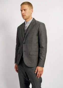 HANSEN GARMENTS FREDERIK | Casual Blazer | Indigo Grey -Deals Bottoms Store frederik casual blazer indigo grey 425 838078