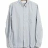 HANSEN GARMENTS HAAKON | Hidden Button Down Shirt | Silver