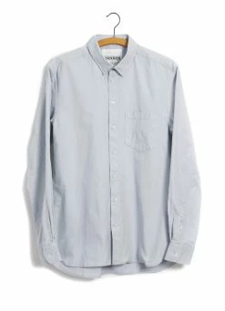 HANSEN GARMENTS HAAKON | Hidden Button Down Shirt | Silver