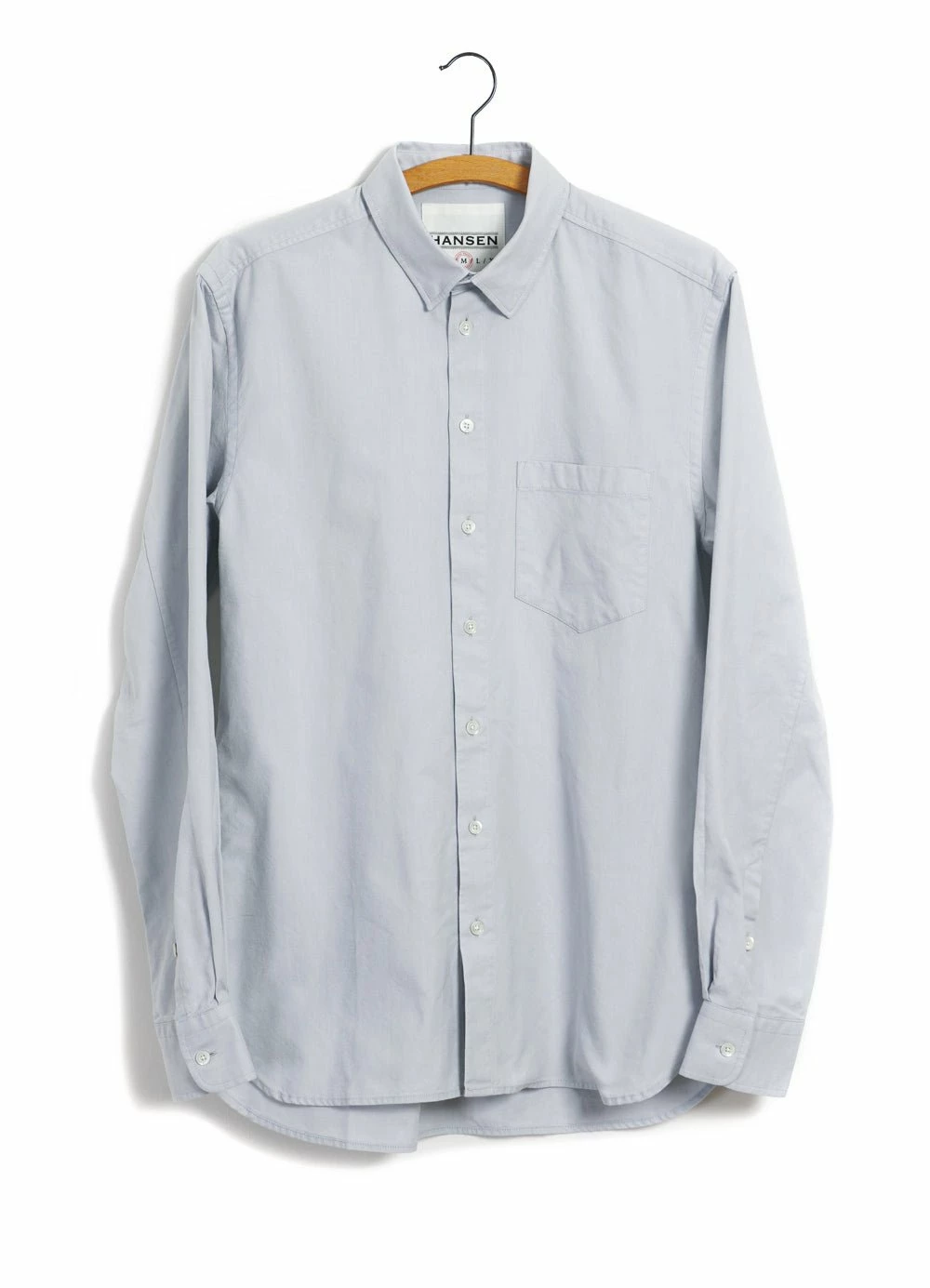 HANSEN GARMENTS HAAKON | Hidden Button Down Shirt | Silver 1 HANSEN GARMENTS HAAKON | Hidden Button Down Shirt | Silver
