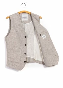 HANSEN GARMENTS HALFDAN | Classic Waistcoat | Beach -Deals Bottoms Store halfdan classic waistcoat beach hansen garments 312668