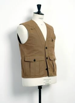 HANSEN GARMENTS HEKTOR | Utility Vest | Khaki -Deals Bottoms Store hektor utility vest khaki hansen garments 103054