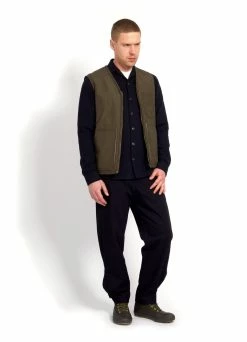 HANSEN GARMENTS HERBERT | Lined Zipper Work Waistcoat | Tech Army -Deals Bottoms Store herbert lined zipper work waistcoat tech army 255 549392