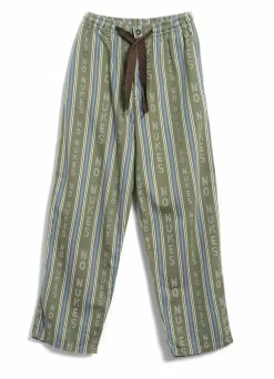 KAPITAL HOPE STRIPE | Easy Pants | Khaki