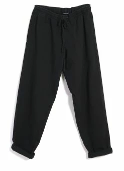 HANSEN GARMENTS JACK | Casual Drawstring Pants | Black -Deals Bottoms Store jack casual drawstring pants black hansen garments 949106