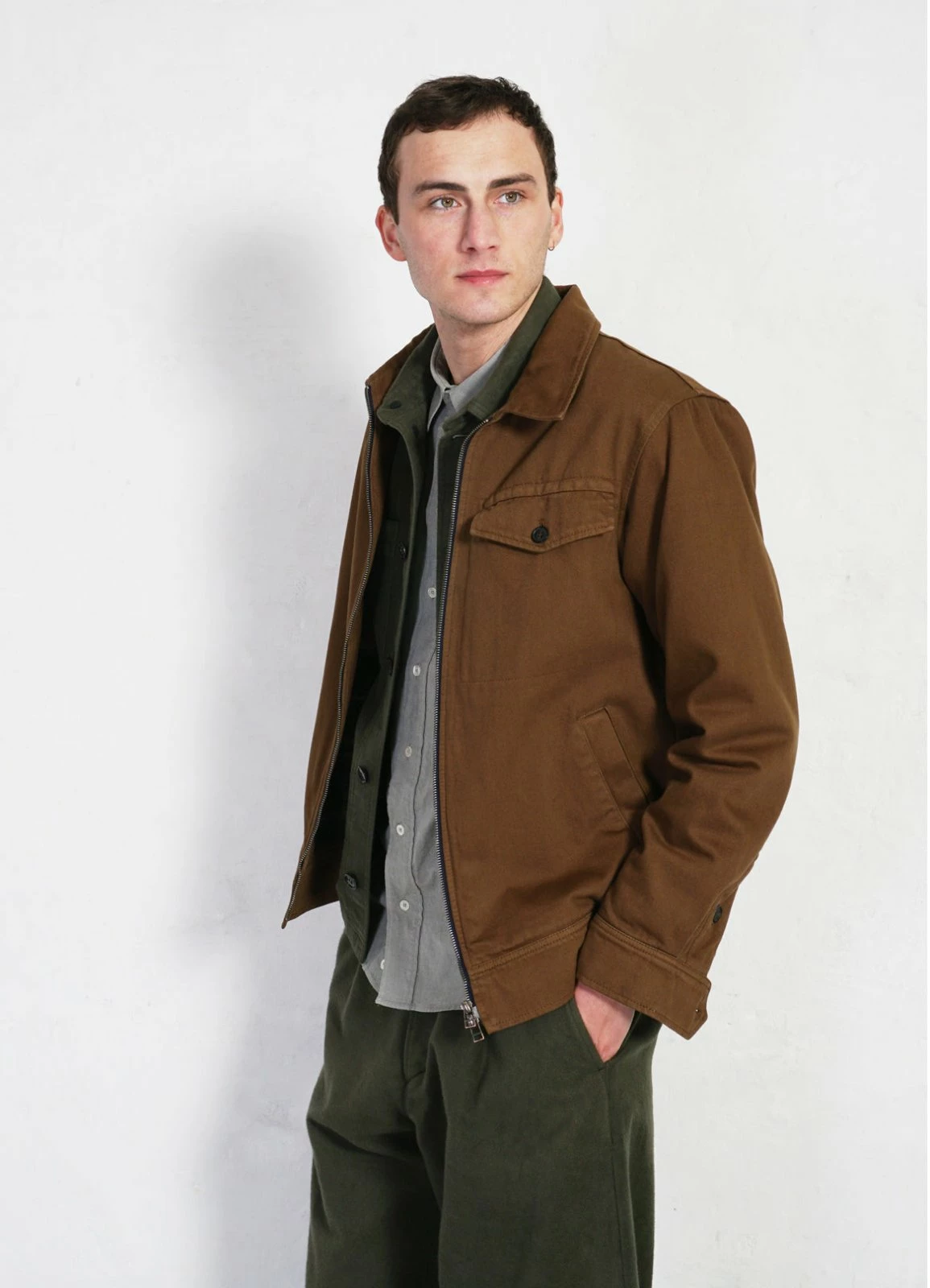 HANSEN GARMENTS JARLE | Casual Zipper Jacket | Nut 6 HANSEN GARMENTS JARLE | Casual Zipper Jacket | Nut - Image 6